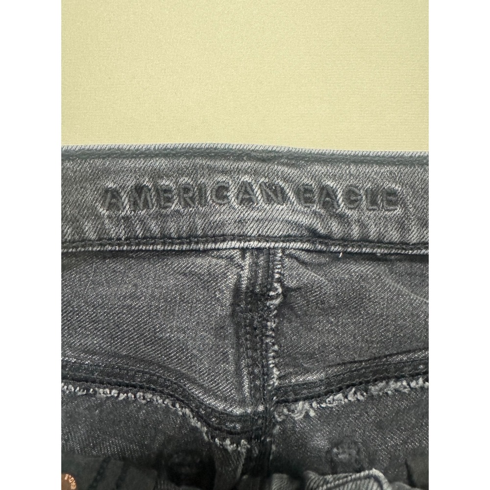 American Eagle Women's Size 4 90s Bootcut Washed Black Distressed Jeans - Picture 9 of 9